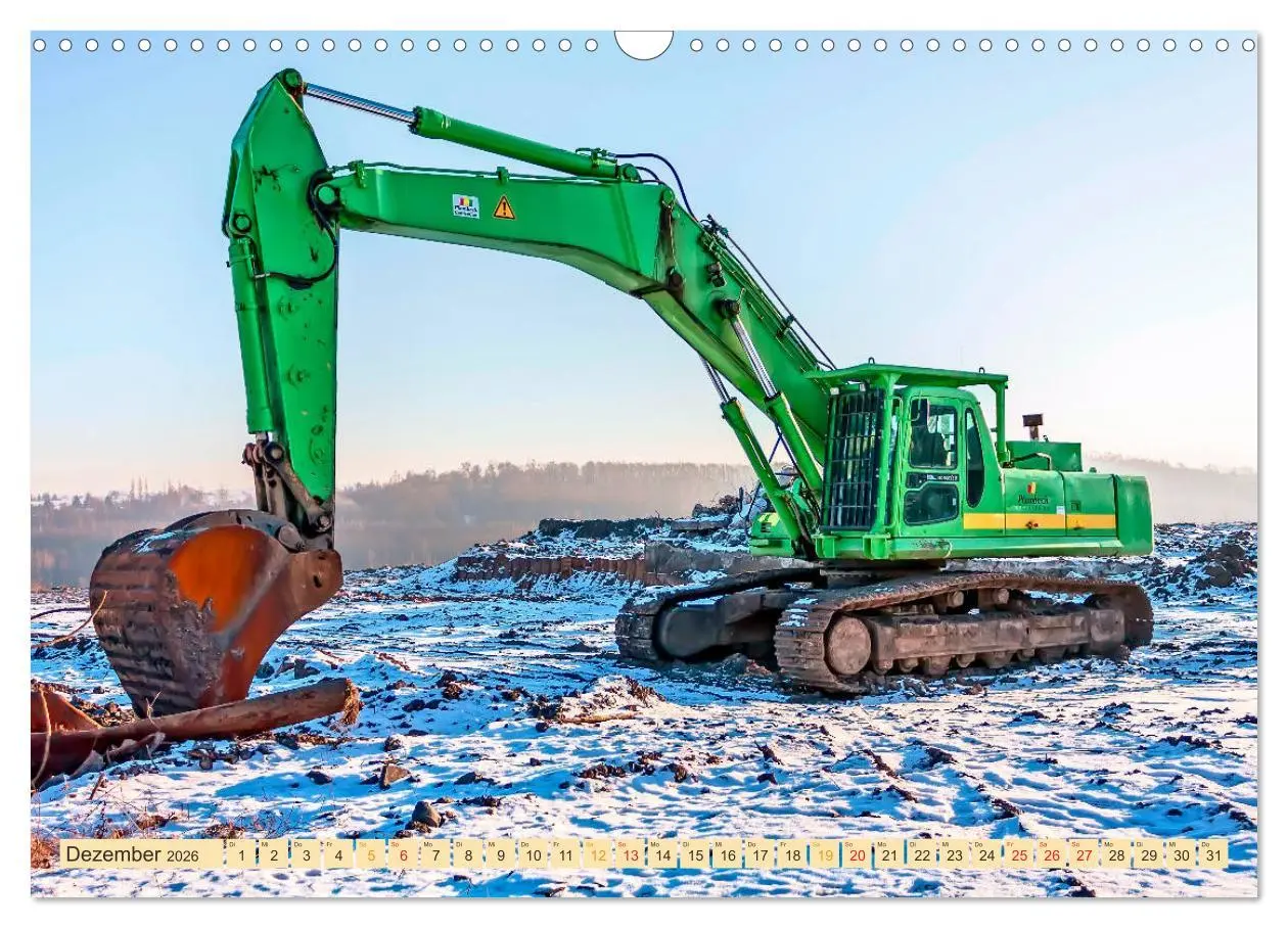Bild: 9783457859414 | Bagger - kraftvolle Arbeitsmaschinen (Wandkalender 2026 DIN A3...
