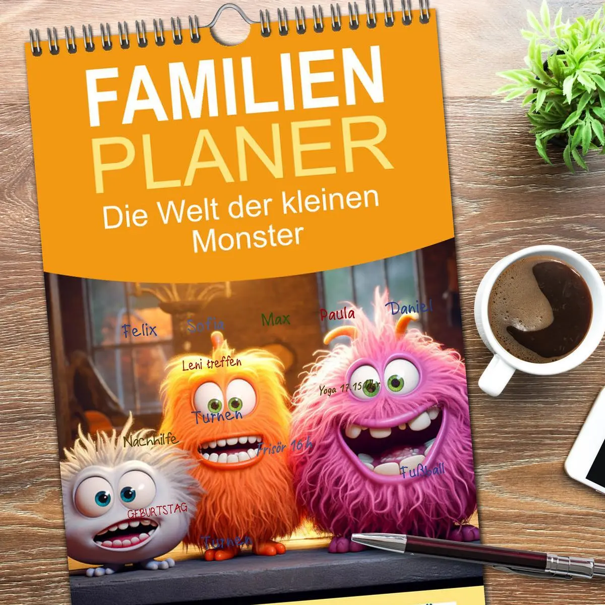 Bild: 9783516499414 | Familienplaner 2026 - Die Welt der kleinen Monster mit 5 Spalten...