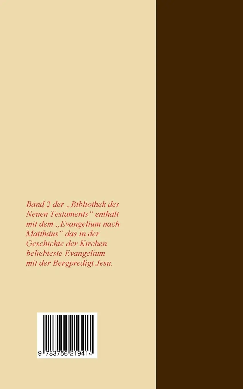 Rückseite: 9783756219414 | Das Evangelium nach Matthäus | Jörg Scholz | Taschenbuch | Paperback