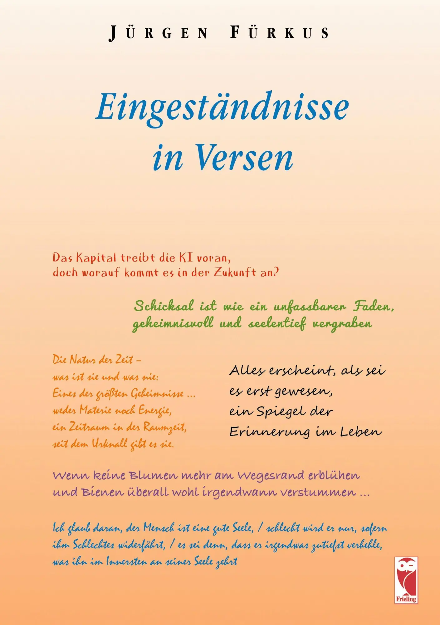 Cover: 9783828039414 | Eingeständnisse in Versen | Lyrik | Jürgen Fürkus | Taschenbuch | 2025