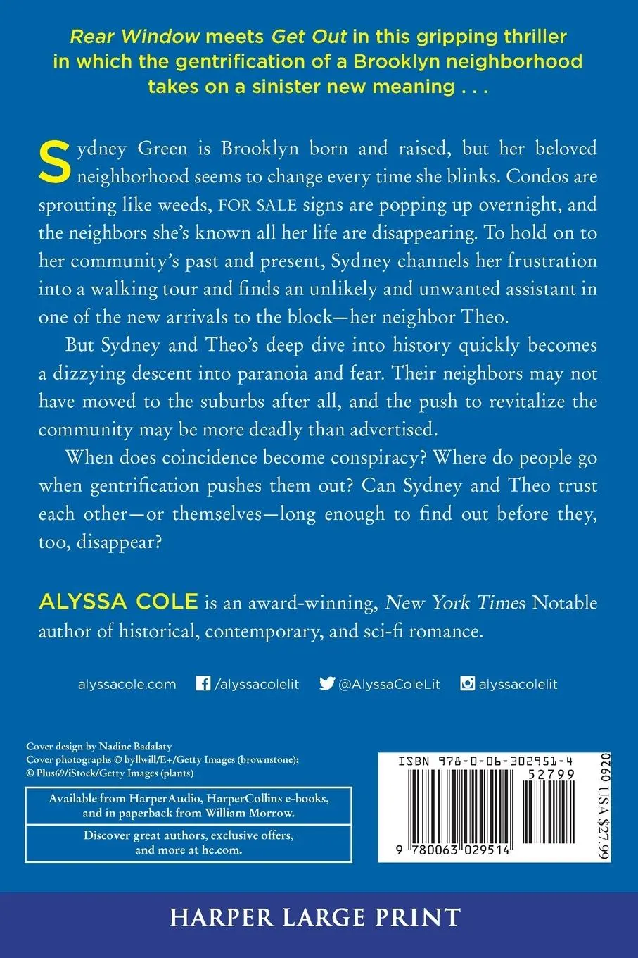 Rückseite: 9780063029514 | When No One Is Watching LP | Alyssa Cole | Taschenbuch | Englisch