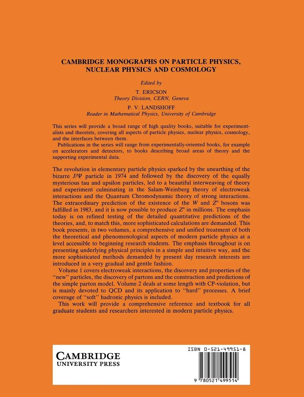 Rückseite: 9780521499514 | An Introduction to Gauge Theories and Modern Particle Physics | Vol 2
