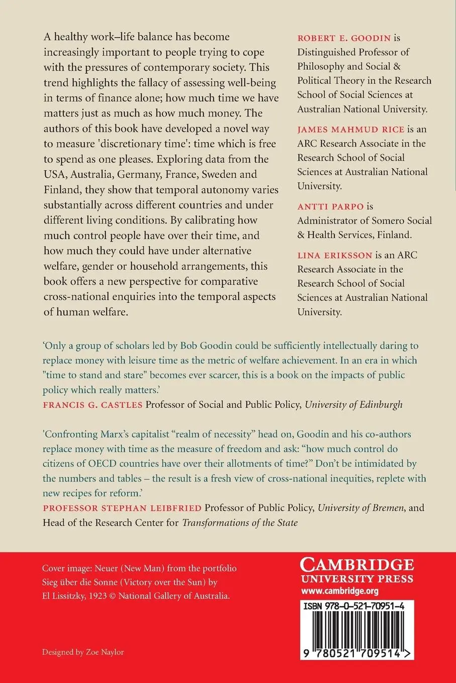 Rückseite: 9780521709514 | Discretionary Time | Robert E. Goodin (u. a.) | Taschenbuch | Englisch
