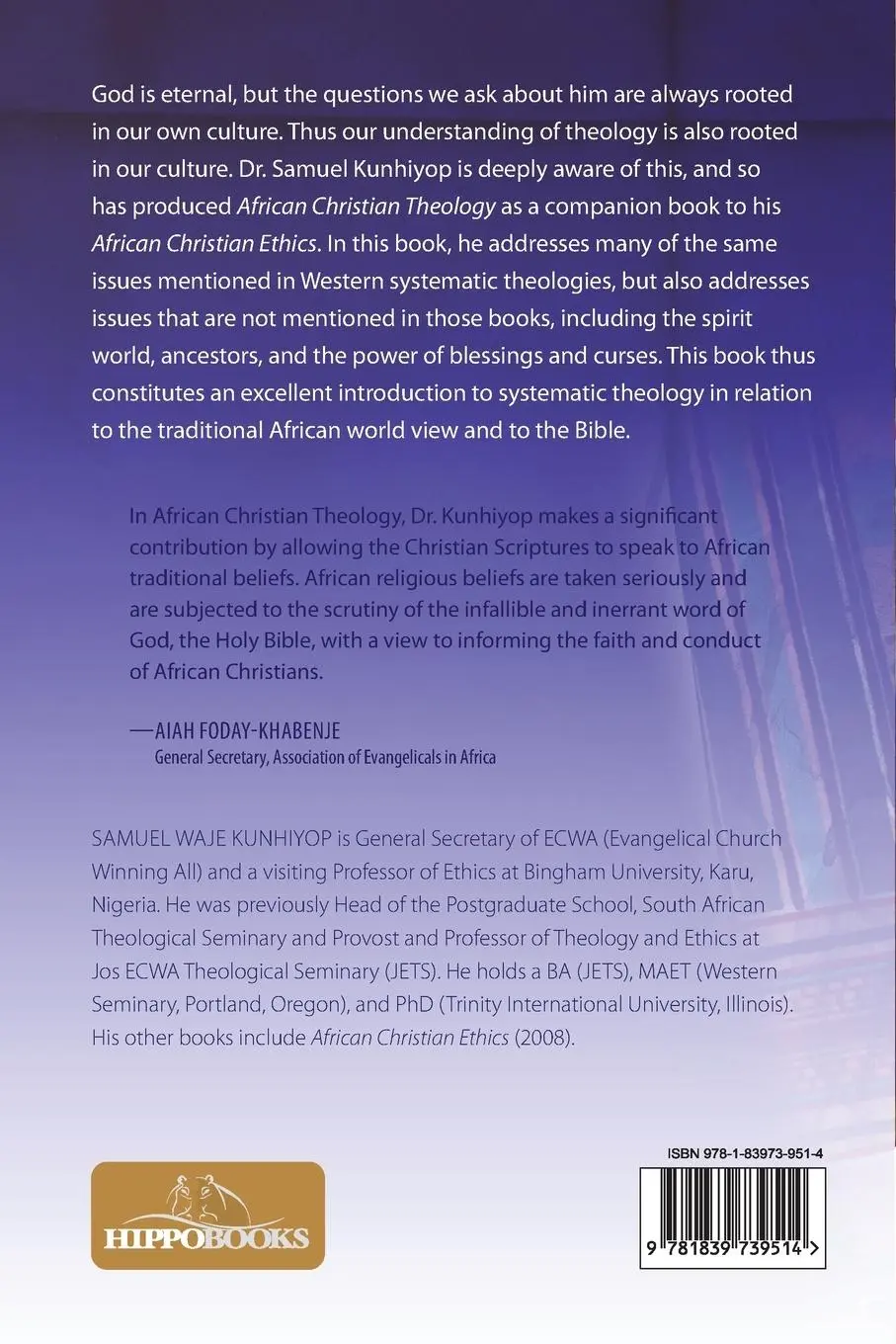 Rückseite: 9781839739514 | African Christian Theology | Samuel Waje Kunhiyop | Taschenbuch | 2012