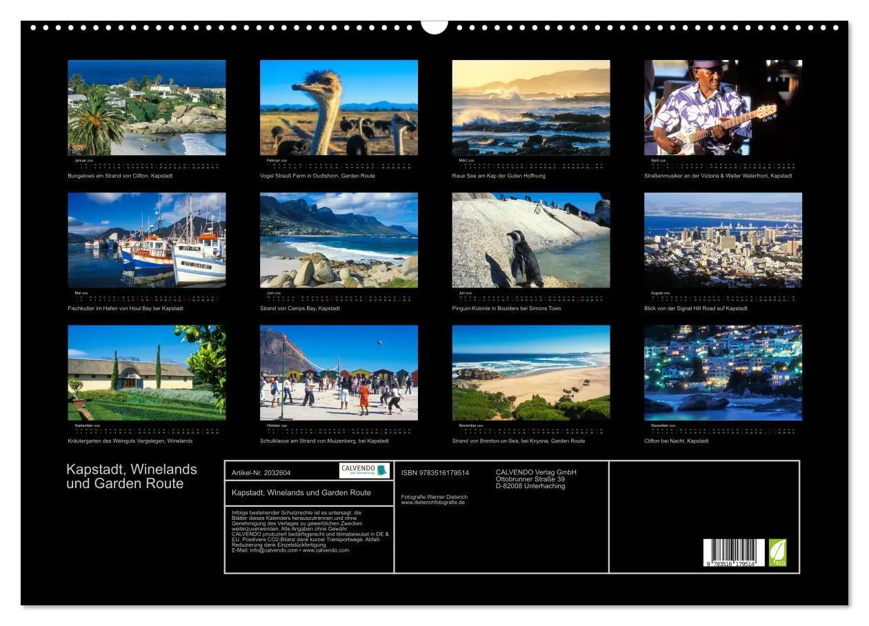 Bild: 9783516179514 | Kapstadt, Winelands und Garden Route (Wandkalender 2026 DIN A2...