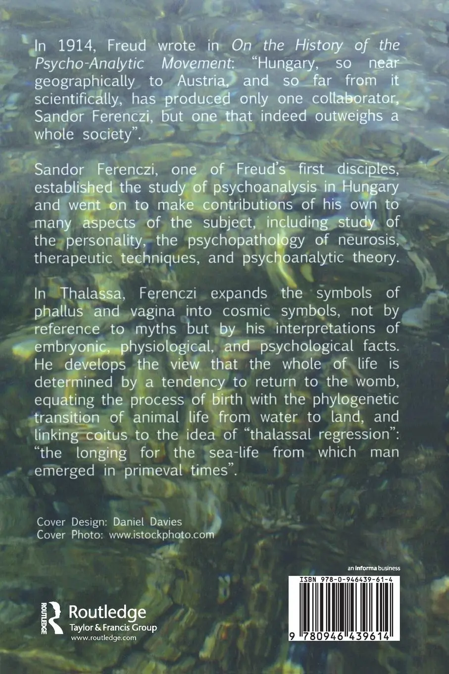 Rückseite: 9780946439614 | Thalassa | A Theory of Genitality | Sandor Ferenczi | Taschenbuch