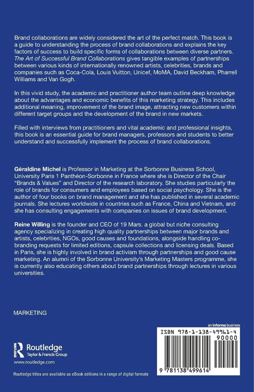 Rückseite: 9781138499614 | The Art of Successful Brand Collaborations | Géraldine Michel (u. a.)
