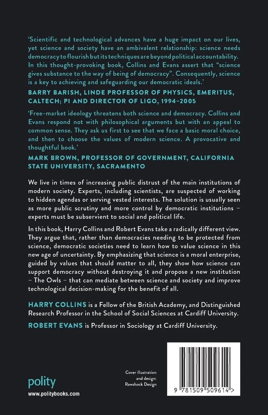 Rückseite: 9781509509614 | Why Democracies Need Science | Harry Collins (u. a.) | Taschenbuch