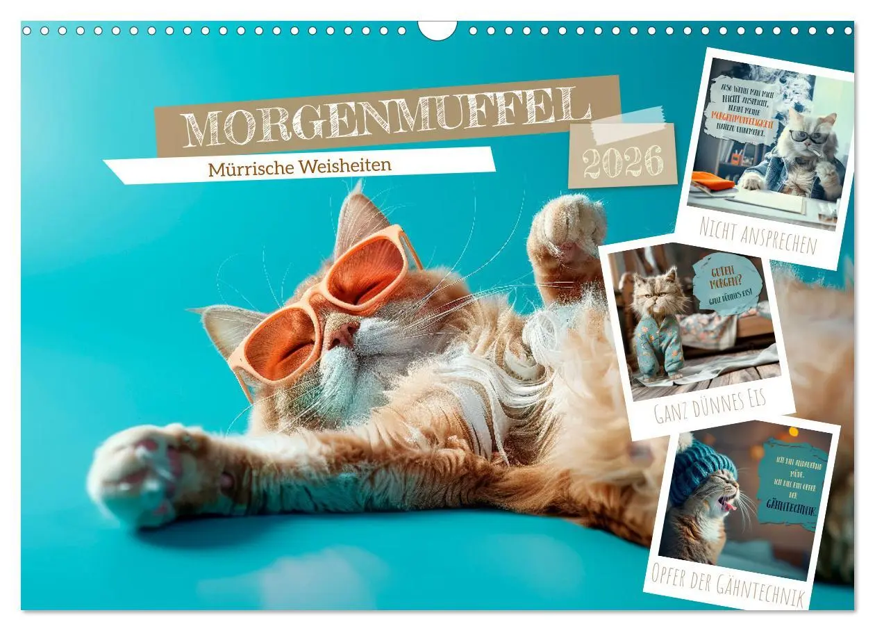 Cover: 9783457389614 | MORGENMUFFEL Mürrische Weisheiten (Wandkalender 2026 DIN A3 quer),...