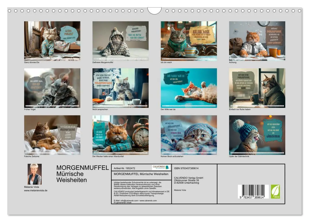 Bild: 9783457389614 | MORGENMUFFEL Mürrische Weisheiten (Wandkalender 2026 DIN A3 quer),...