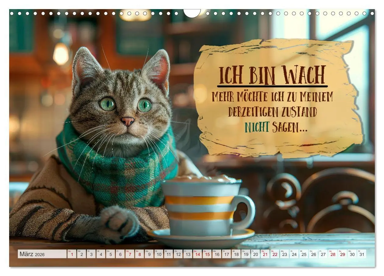 Bild: 9783457389614 | MORGENMUFFEL Mürrische Weisheiten (Wandkalender 2026 DIN A3 quer),...