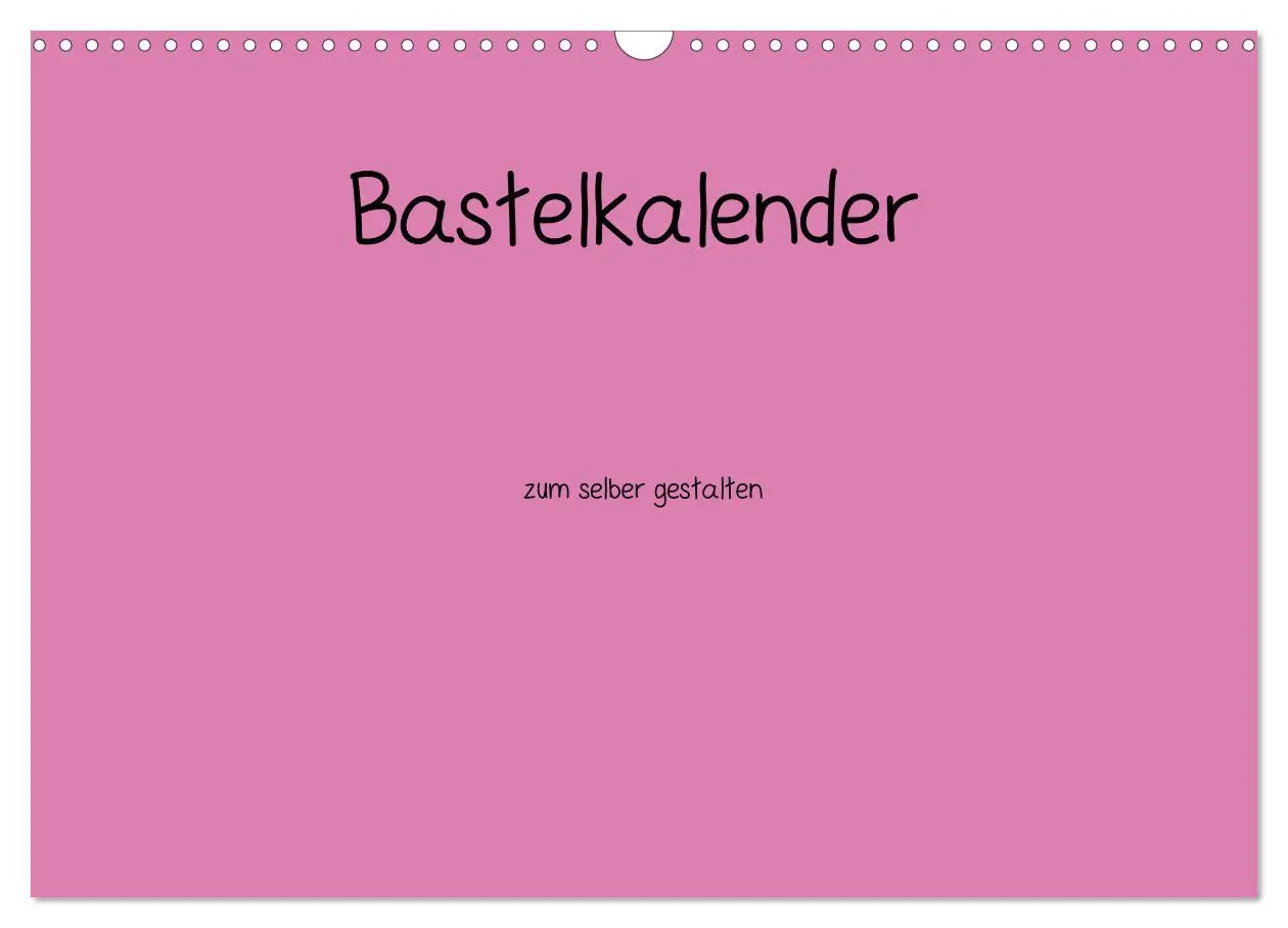 Cover: 9783516169614 | Bastelkalender - Pink (Wandkalender 2026 DIN A3 quer), CALVENDO...