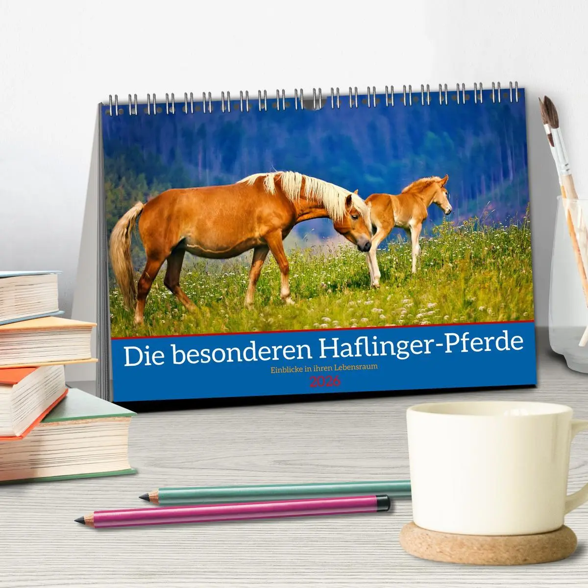 Bild: 9783516619614 | Die besonderen Haflinger-Pferde (Tischkalender 2026 DIN A5 quer),...