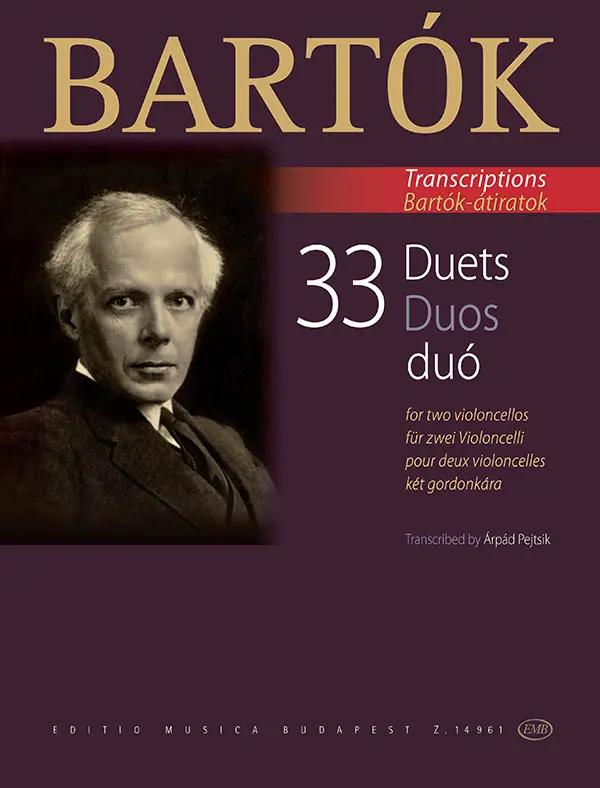 Cover: 9790080149614 | 33 Duets for two violoncellos | From the 44 violin duets | Béla Bartók