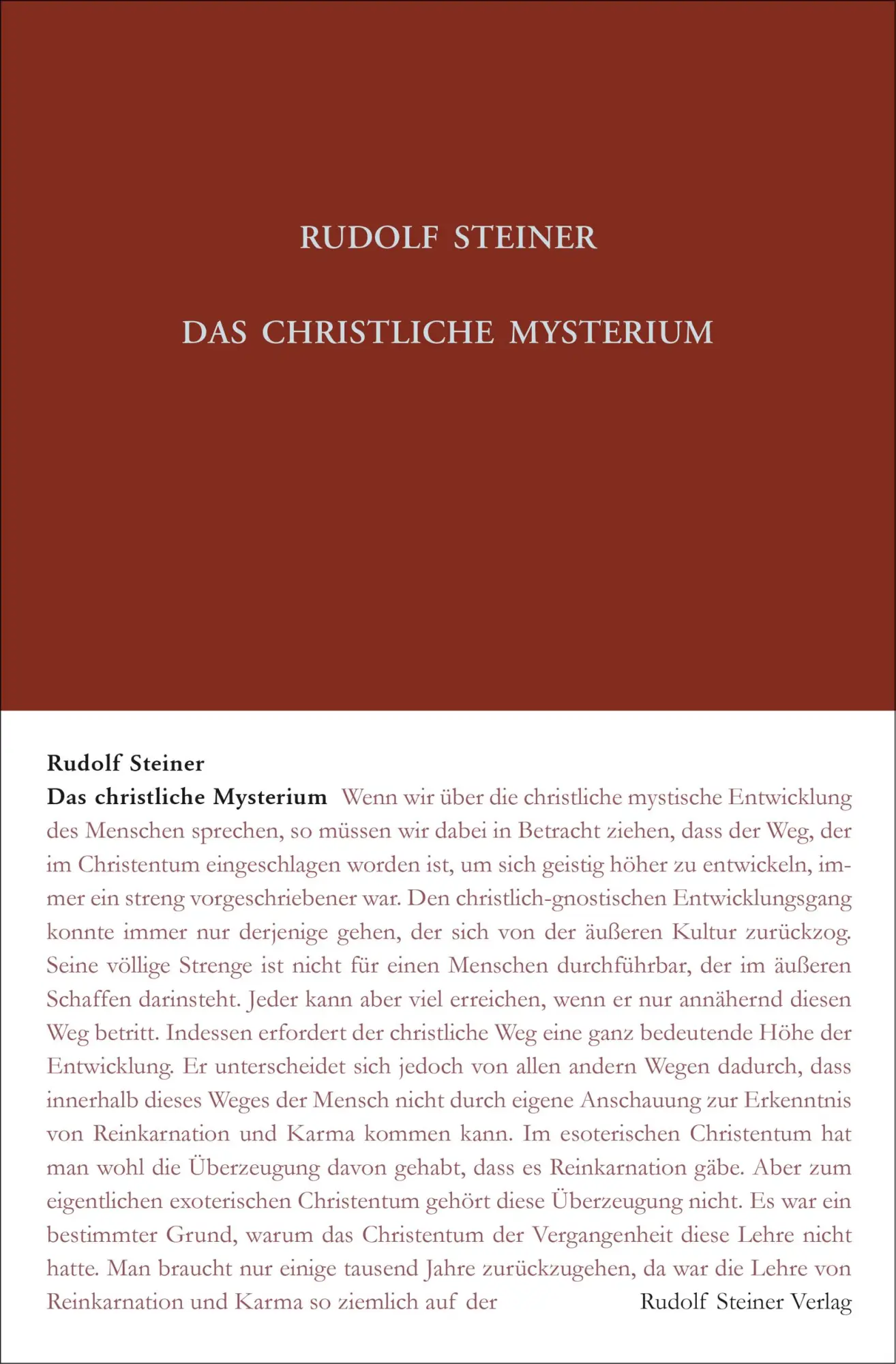Cover: 9783727409714 | Das christliche Mysterium | Rudolf Steiner | Buch | 344 S. | Deutsch