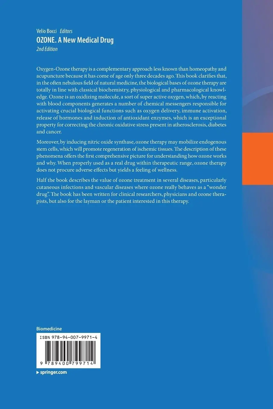 Rückseite: 9789400799714 | OZONE | A new medical drug | Velio Bocci | Taschenbuch | xxi | 2014