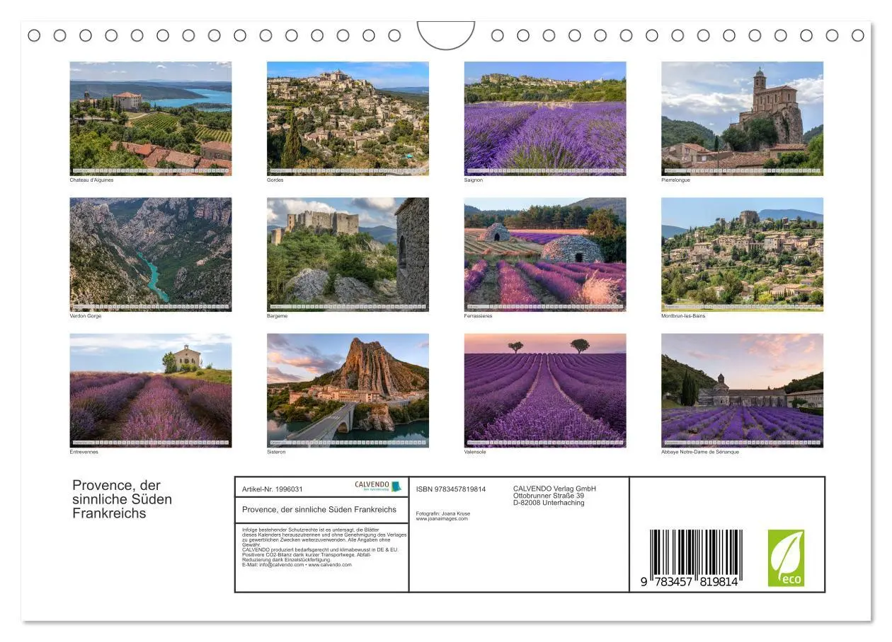 Bild: 9783457819814 | Provence, der sinnliche Süden Frankreichs (Wandkalender 2026 DIN A4...