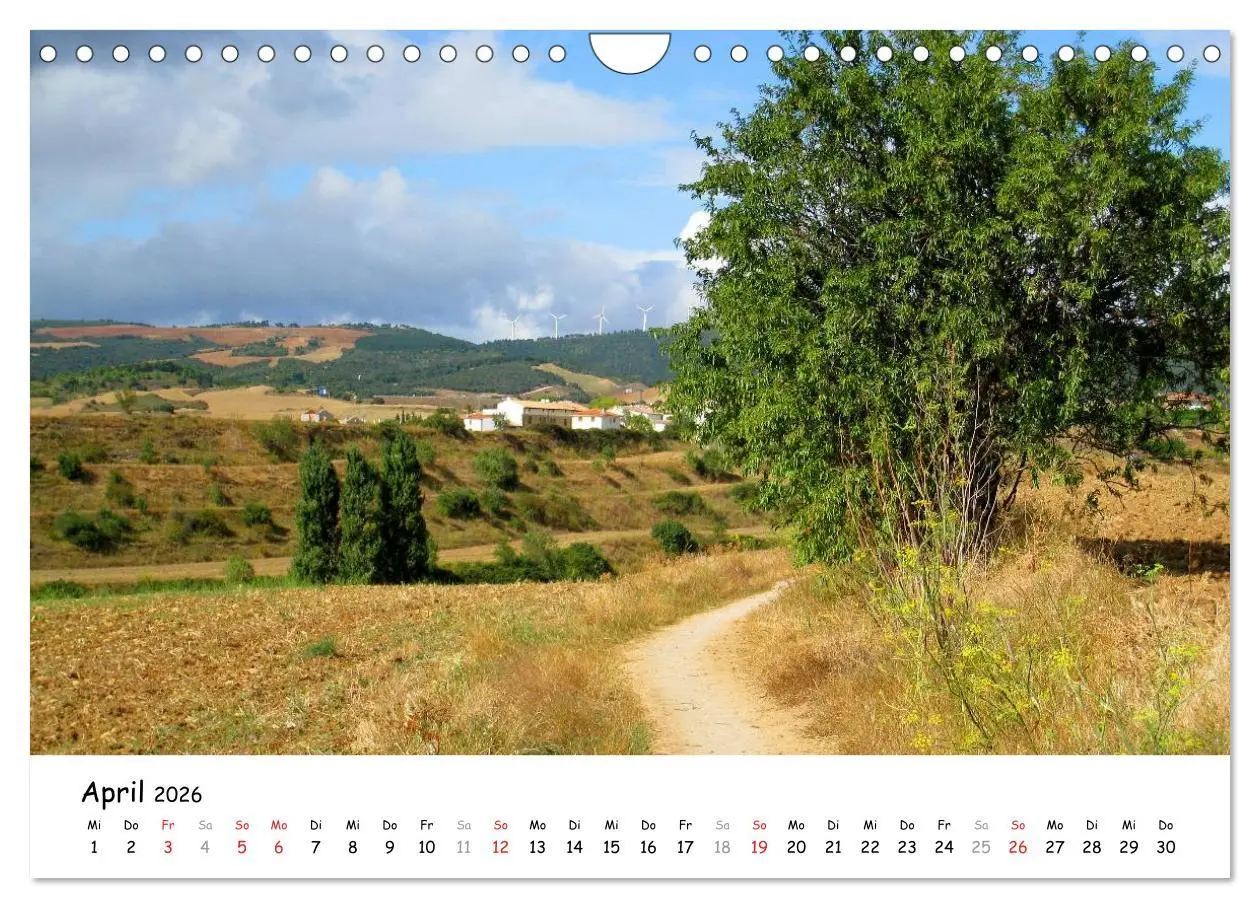 Bild: 9783516079814 | Jakobsweg - Camino Frances (Wandkalender 2026 DIN A4 quer),...