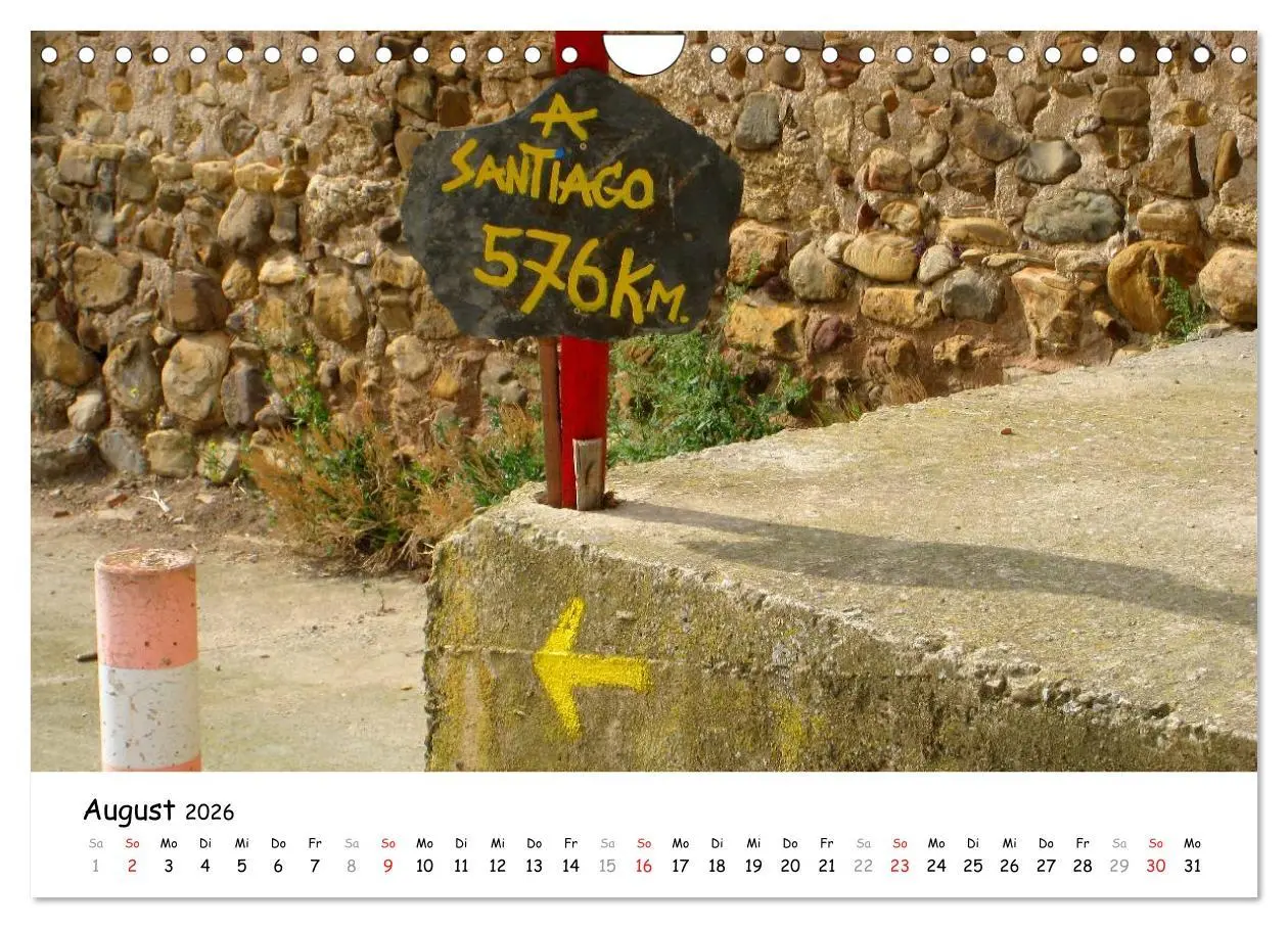 Bild: 9783516079814 | Jakobsweg - Camino Frances (Wandkalender 2026 DIN A4 quer),...