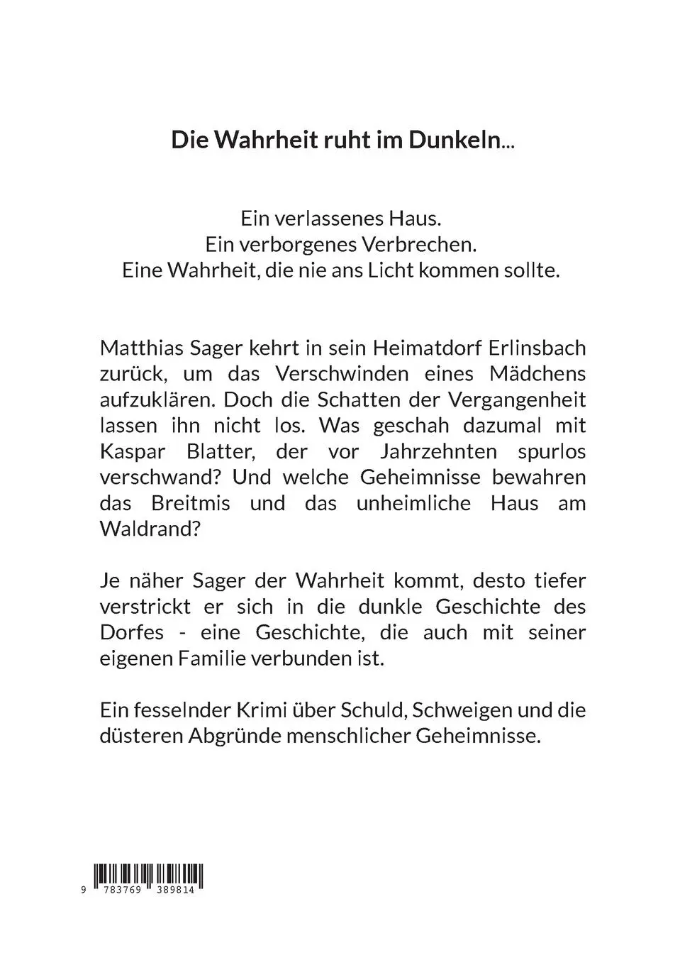 Rückseite: 9783769389814 | Das Haus im Breitmis | Ivan Bieri | Taschenbuch | 232 S. | Deutsch