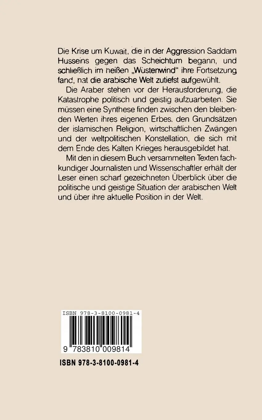 Rückseite: 9783810009814 | Arabien: Mehr als Erdöl und Konflikte | Udo Steinbach | Taschenbuch