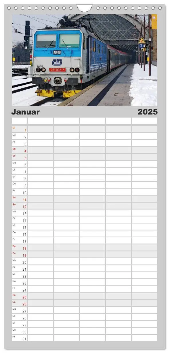 Bild: 9783457119914 | Familienplaner 2025 - Europäische Eisenbahnen im Auge der Kamera...