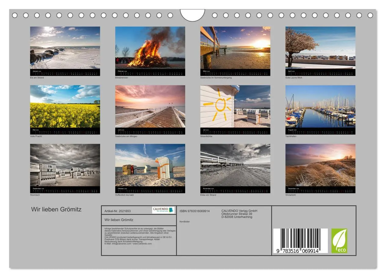 Bild: 9783516069914 | Wir lieben Grömitz (Wandkalender 2026 DIN A4 quer), CALVENDO...