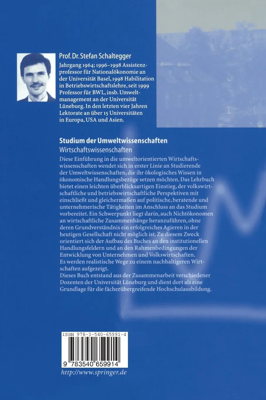 Rückseite: 9783540659914 | Studium der Umweltwissenschaften | Stefan Schaltegger | Taschenbuch