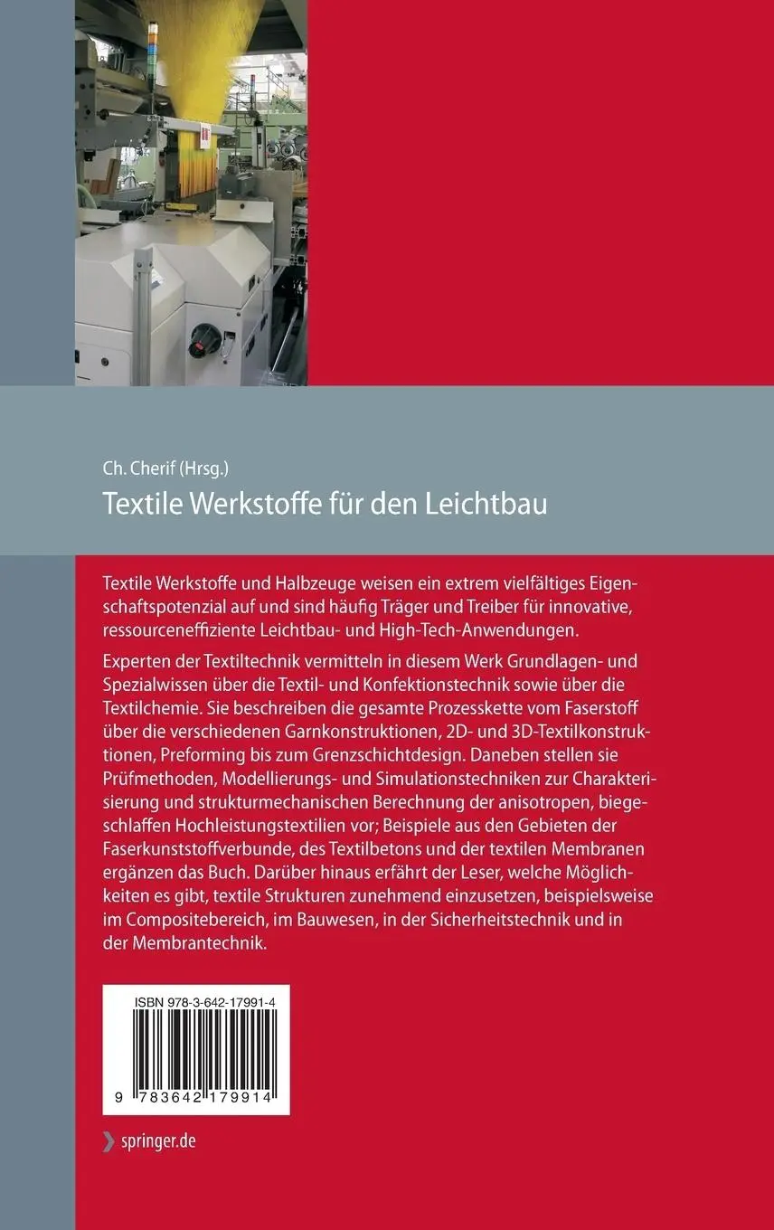 Rückseite: 9783642179914 | Textile Werkstoffe für den Leichtbau | Chokri Cherif | Buch | xxiii