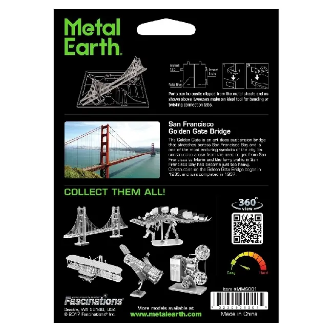 Bild: 32309010015 | Metal Earth: Golden Gate Bridge | Steel Model Kit | 502560 | 2018