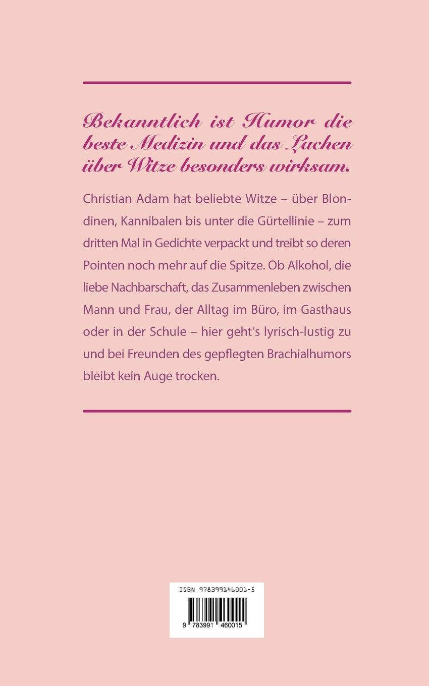 Rückseite: 9783991460015 | Ziemlich lustige Gedichte | Band 3 | Christian Adam | Taschenbuch