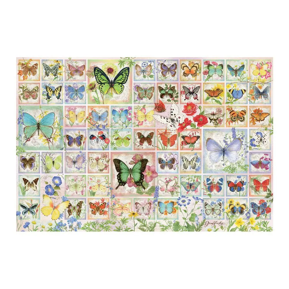 Bild: 625012490115 | Cobble Hill Schmetterlinge und Blüten 2000 Teile | Spiel | 3849011