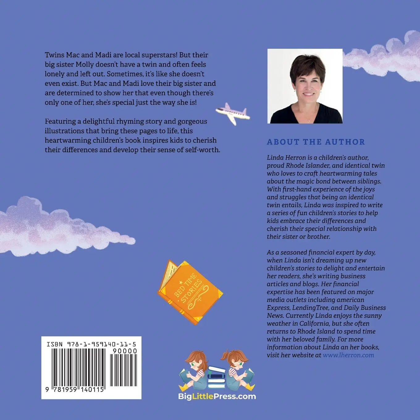 Rückseite: 9781959140115 | Twins Mac &amp; Madi's Big Sister | Linda Herron | Taschenbuch | Englisch
