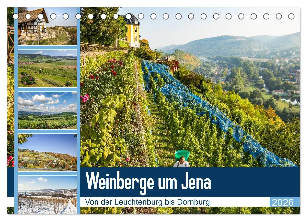 Cover: 9783457770115 | Weinberge um Jena (Tischkalender 2026 DIN A5 quer), CALVENDO...