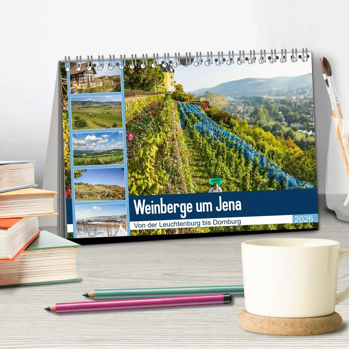 Bild: 9783457770115 | Weinberge um Jena (Tischkalender 2026 DIN A5 quer), CALVENDO...