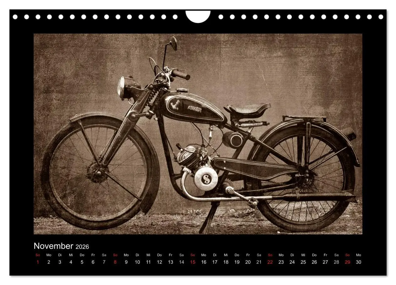 Bild: 9783516240115 | Motorrad Oldtimer (Wandkalender 2026 DIN A4 quer), CALVENDO...