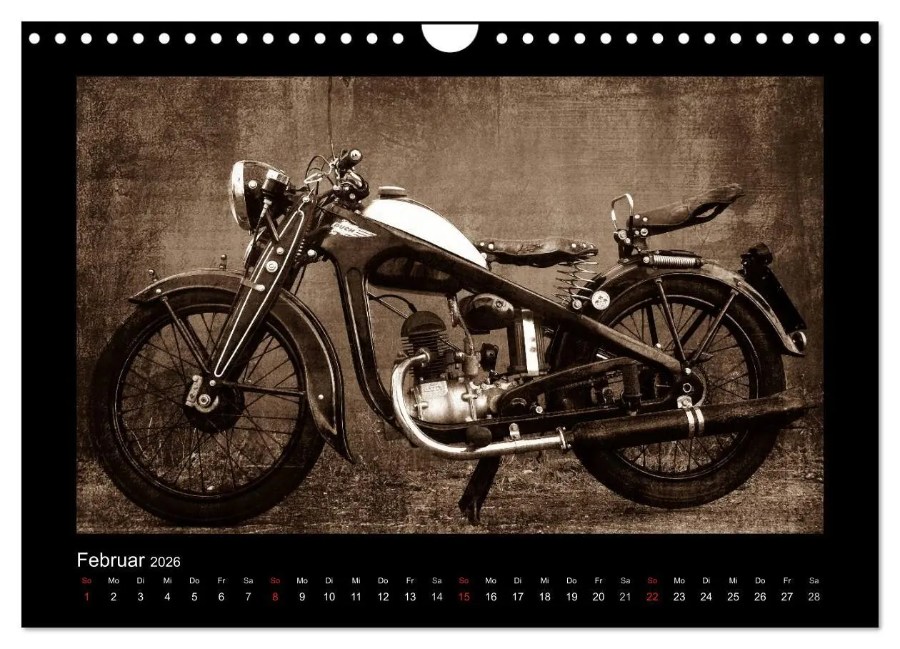 Bild: 9783516240115 | Motorrad Oldtimer (Wandkalender 2026 DIN A4 quer), CALVENDO...