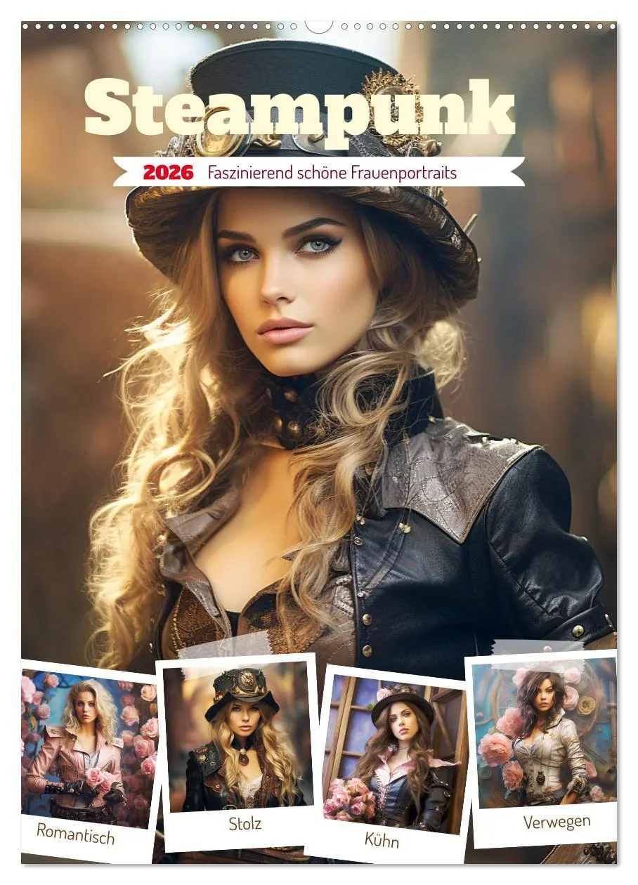 Cover: 9783516310115 | Steampunk. Faszinierend schöne Frauenportraits (Wandkalender 2026...
