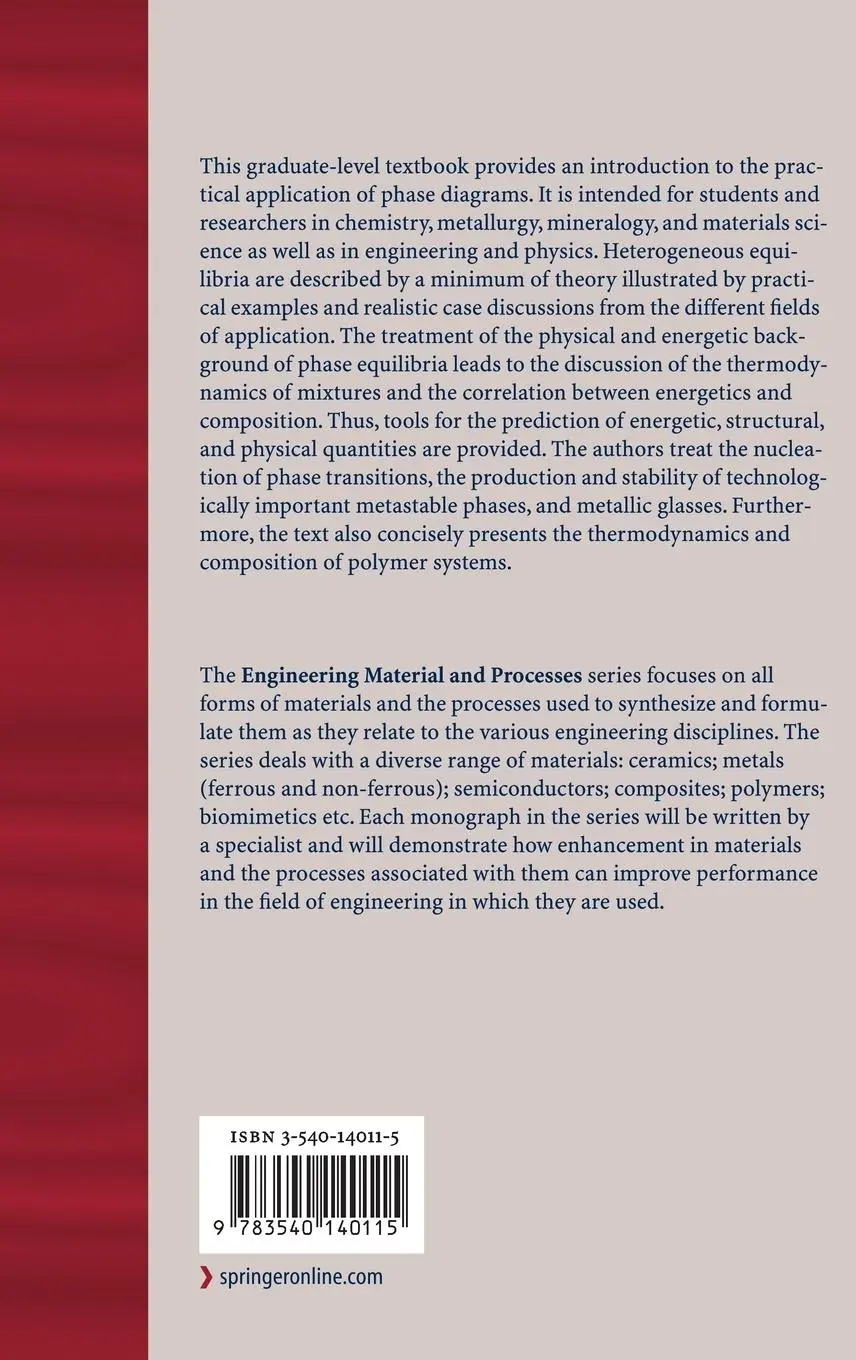 Rückseite: 9783540140115 | Phase Diagrams and Heterogeneous Equilibria | A Practical Introduction