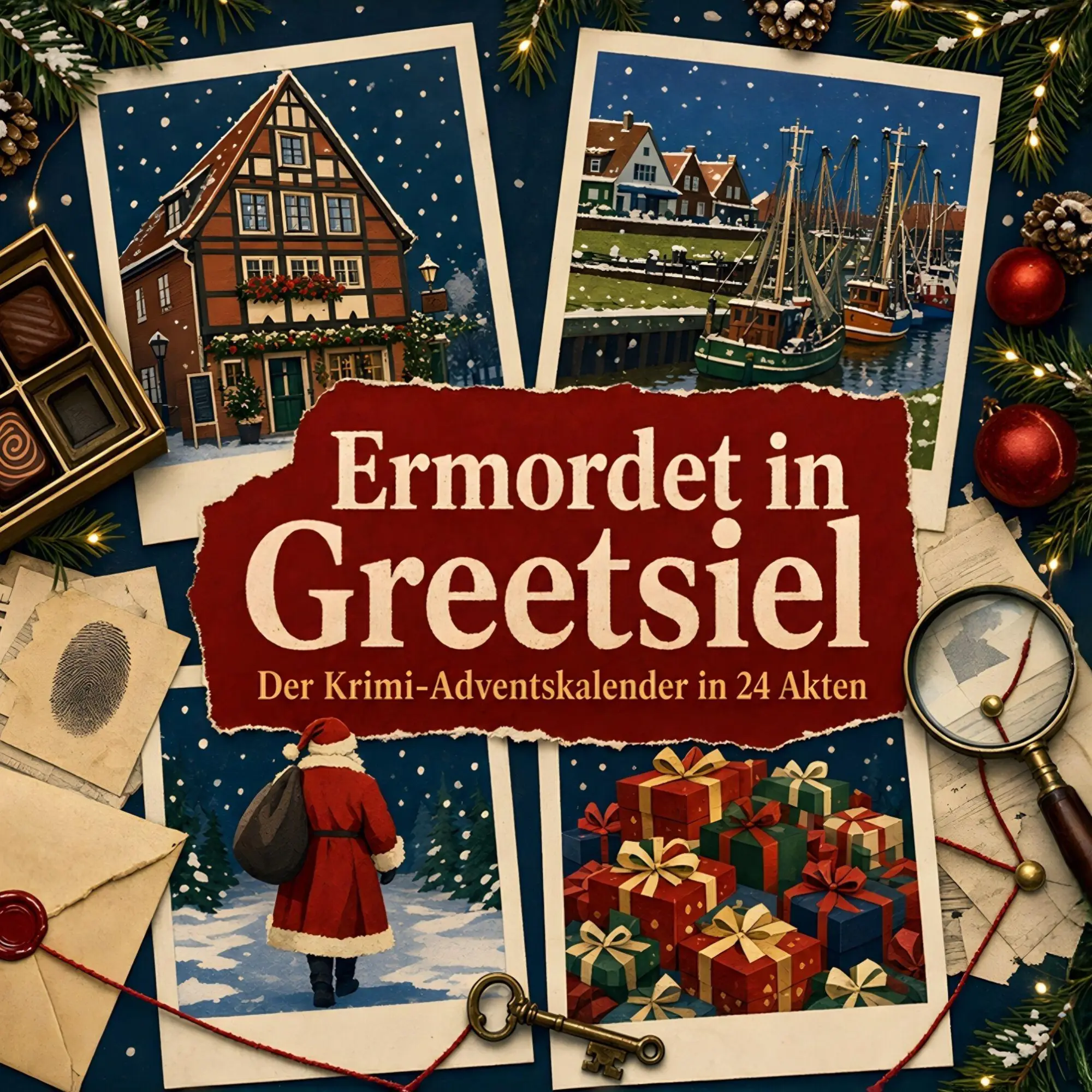 Cover: 9783696120115 | Ermordet in Greetsiel | Der Krimi-Adventskalender in 24 Akten | Buch