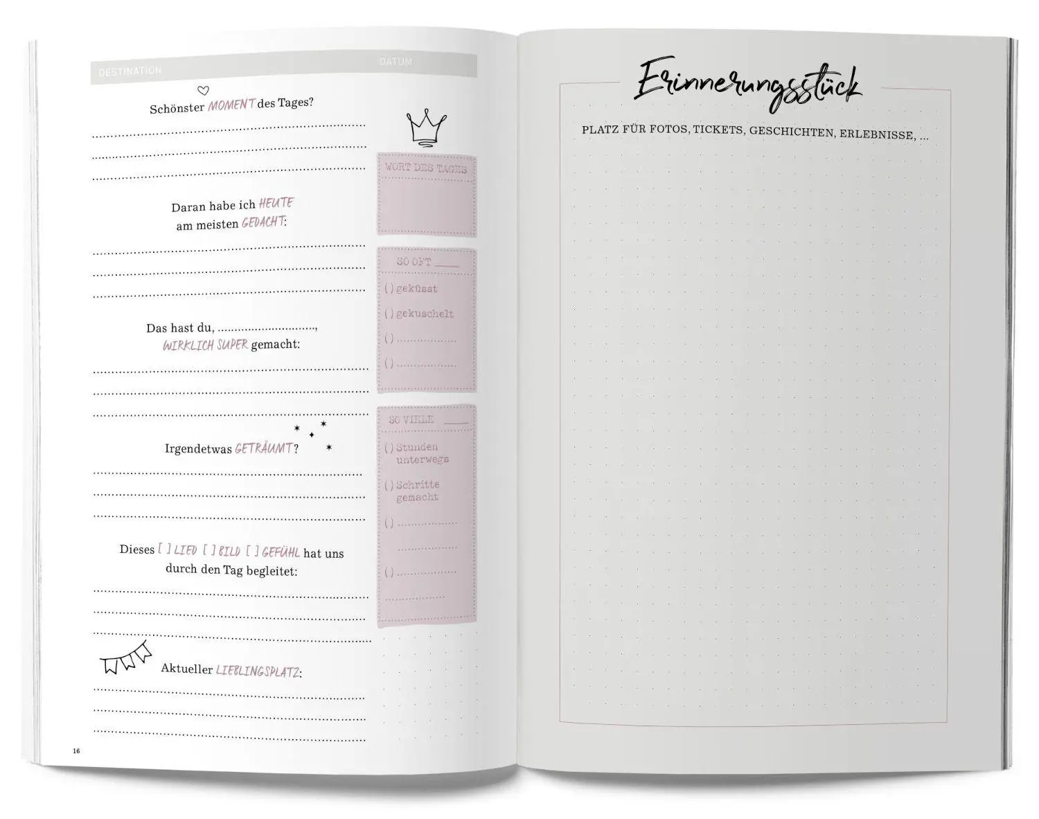 Bild: 9783828330115 | GuideMe Reisetagebuch Travel Memories "Für Verliebte" | Messerli