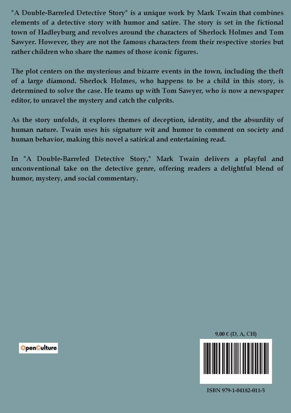 Rückseite: 9791041820115 | A Double Barrelled Detective Story | Mark Twain | Taschenbuch | 2023