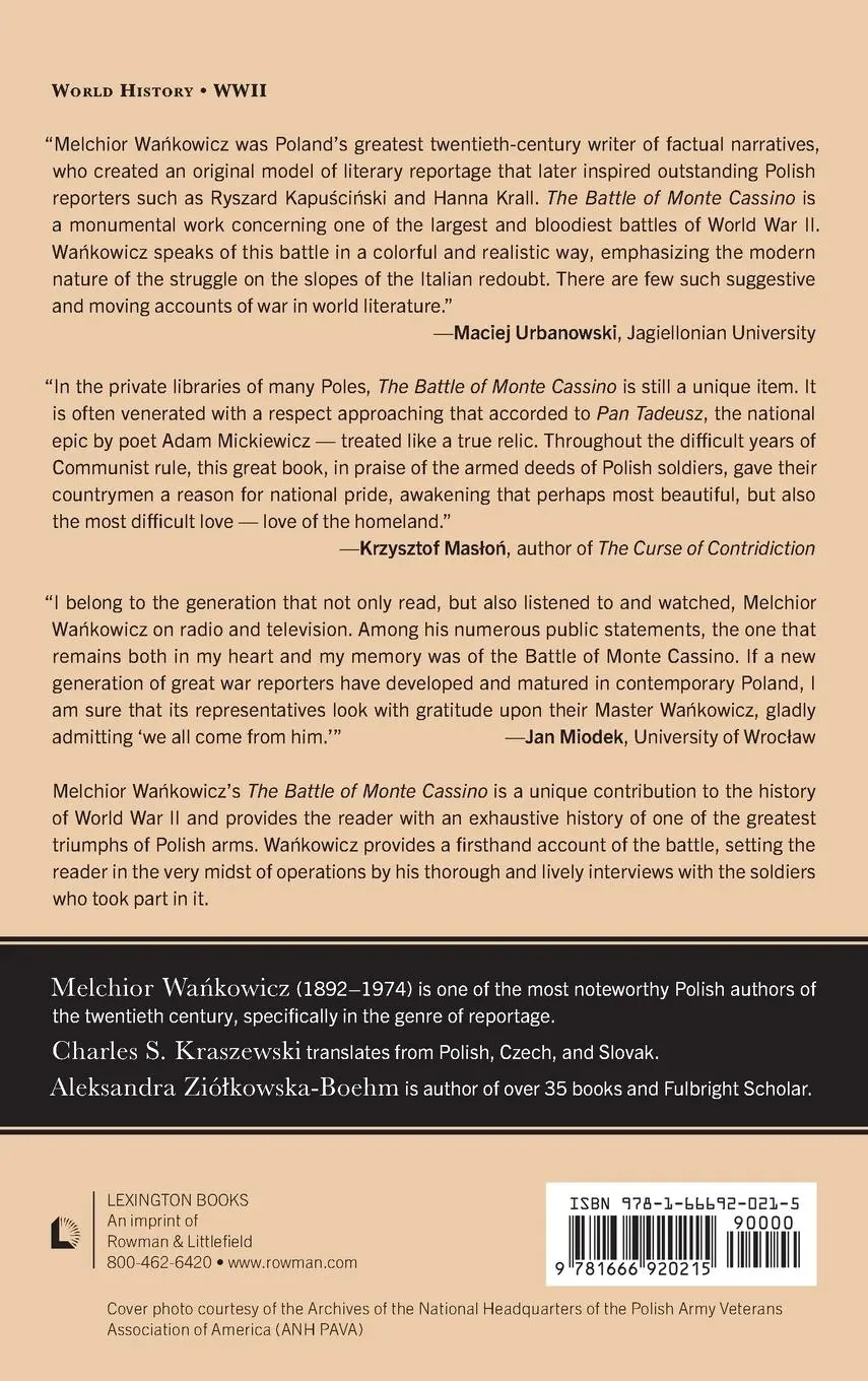 Rückseite: 9781666920215 | The Battle of Monte Cassino | Melchior Wankowicz | Buch | Englisch