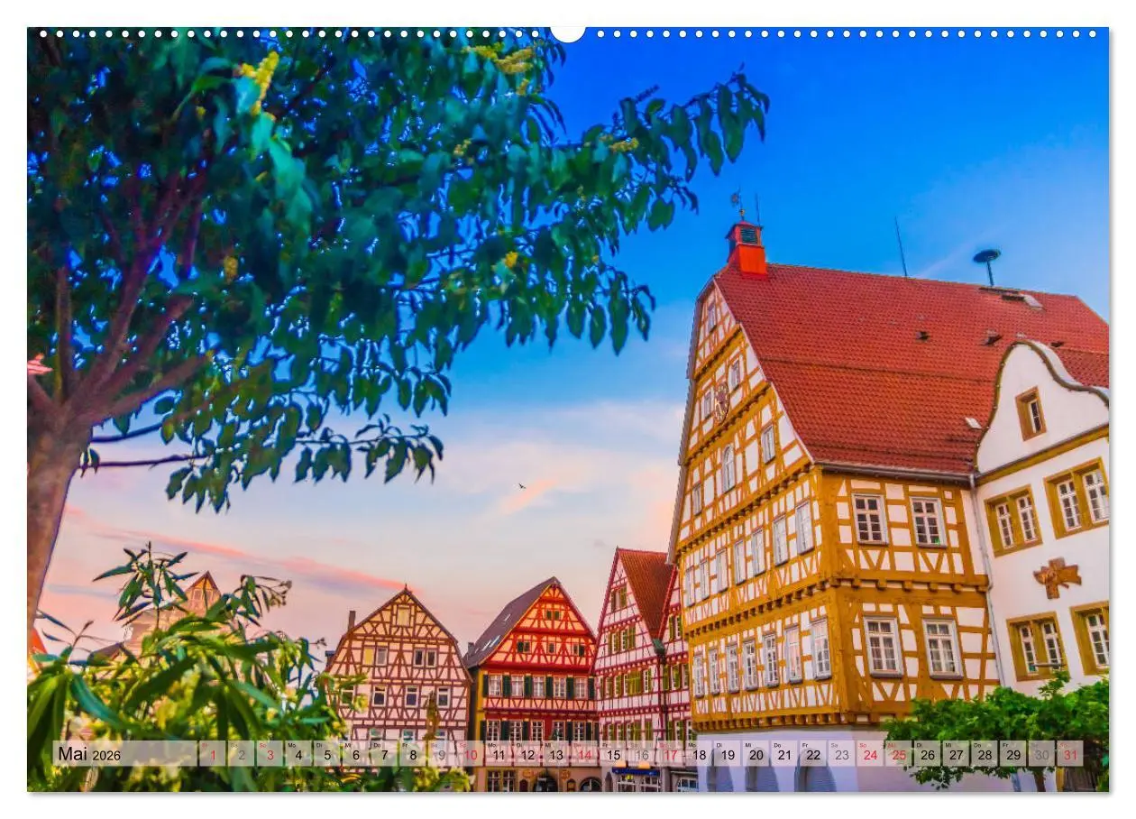 Bild: 9783457690215 | Leonberg - Altstadt in Abendstimmung (hochwertiger Premium...