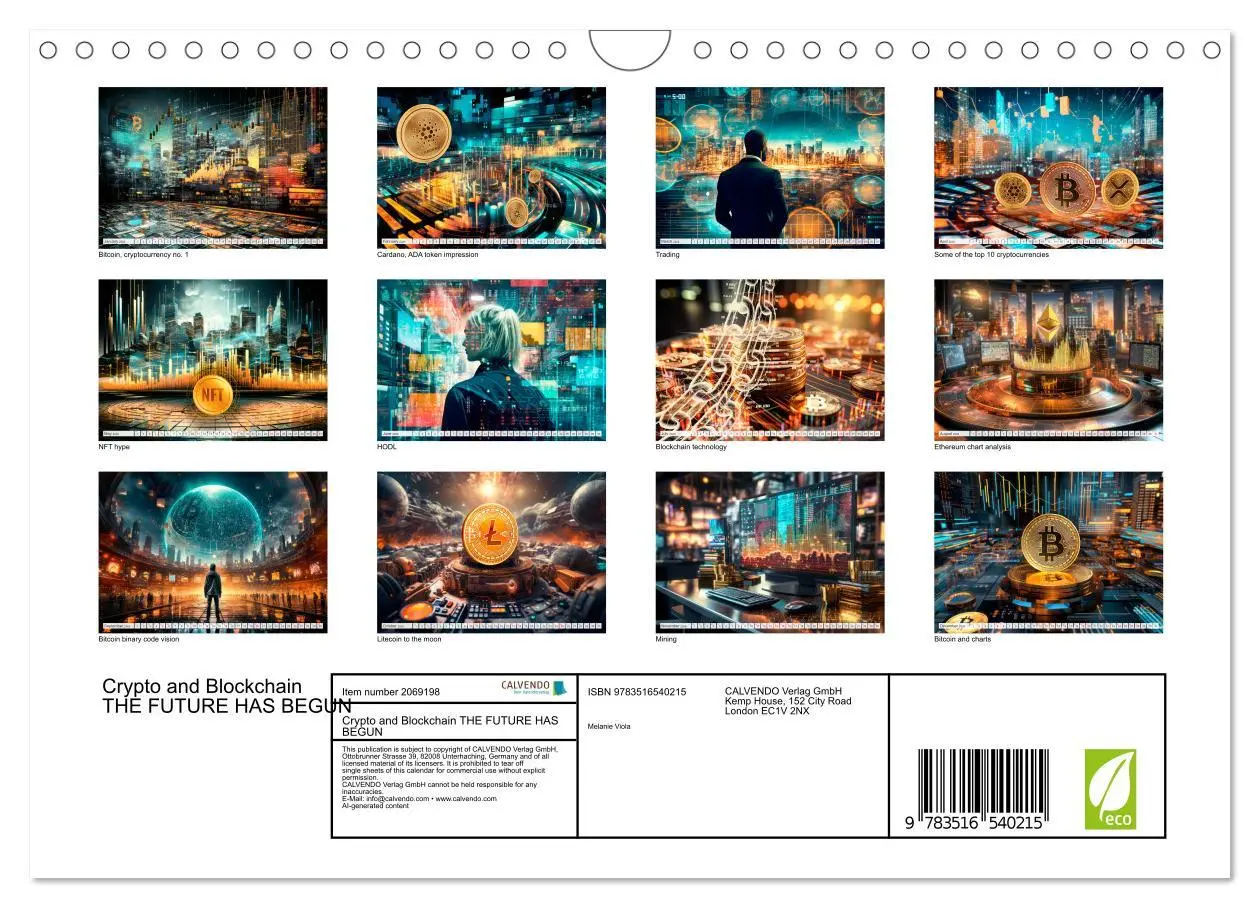 Bild: 9783516540215 | Crypto and Blockchain THE FUTURE HAS BEGUN (Wall Calendar 2026 DIN...