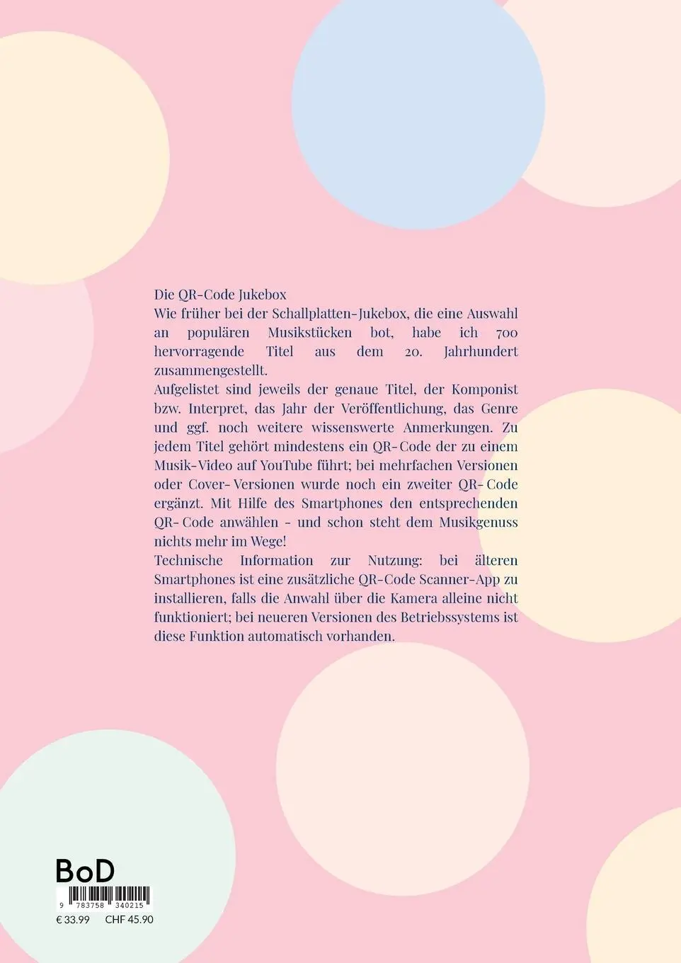 Rückseite: 9783758340215 | Die QR-Code Jukebox - Hits des 20. Jahrhunderts | Markus Penzkofer