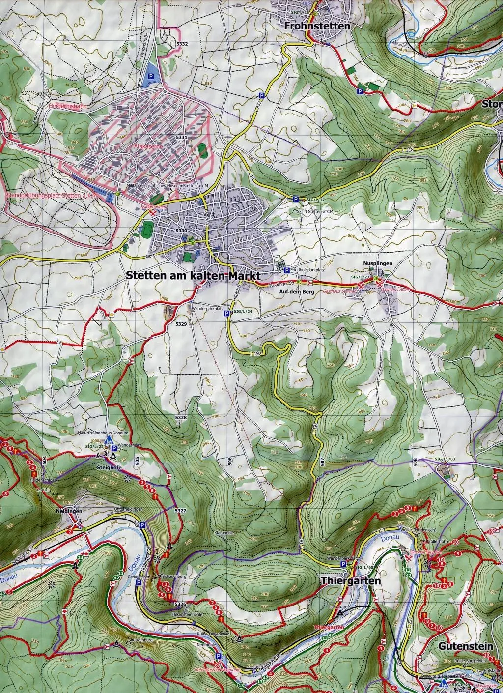 Bild: 9783960990215 | Oberes Donautal 1 : 25 000 Blatt 51-532 | (Land-)Karte | Deutsch