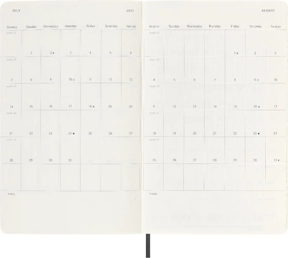 Bild: 8056999270315 | Moleskine 12 Monate Wochen Notizkalender 2025, Large/A5 | Buch | 2025