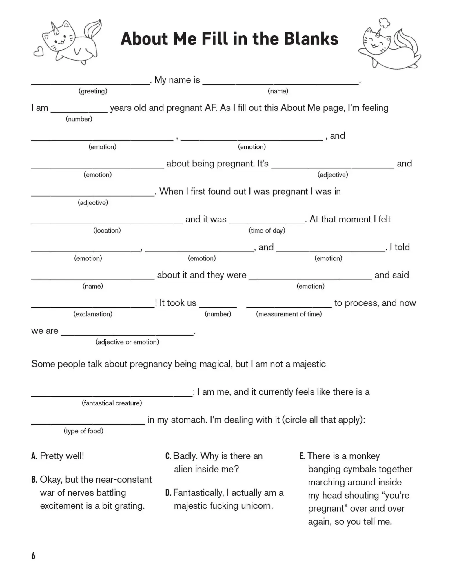 Bild: 9781646040315 | To Pee or Not to Pee | The Hilariously Snarky Pregnancy Activity Book