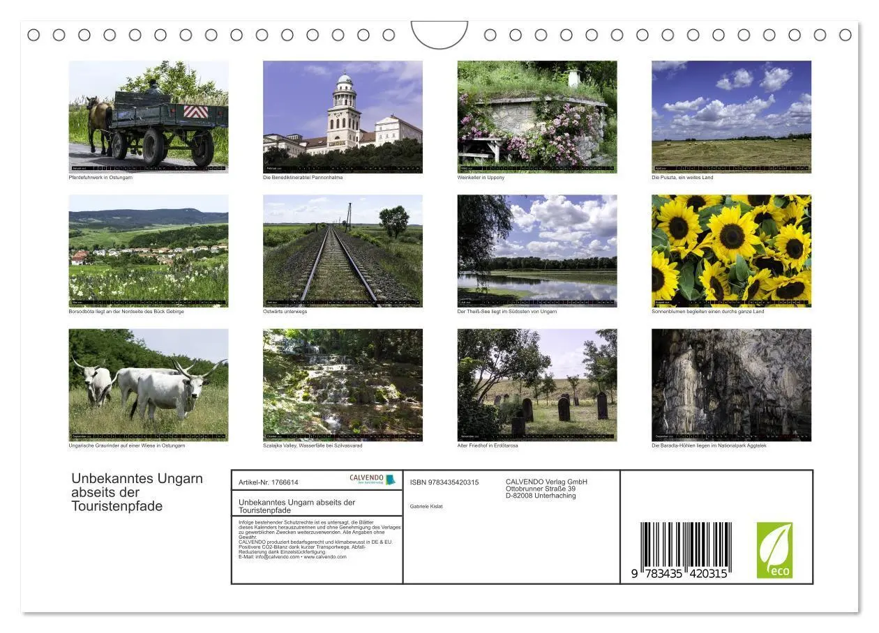 Bild: 9783435420315 | Unbekanntes Ungarn abseits der Touristenpfade (Wandkalender 2025...